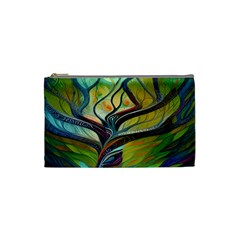 Tree Magical Colorful Abstract Metaphysical Cosmetic Bag (small) by Simbadda