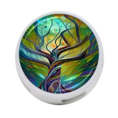 Tree Magical Colorful Abstract Metaphysical 4-port Usb Hub (two Sides) by Simbadda