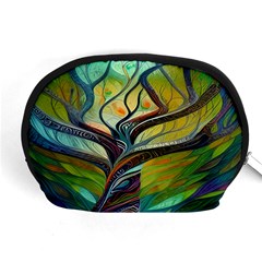 Tree Magical Colorful Abstract Metaphysical Accessory Pouch (medium) by Simbadda