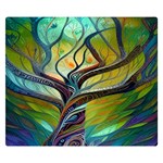 Tree Magical Colorful Abstract Metaphysical Two Sides Premium Plush Fleece Blanket (Small) 50 x40  Blanket Front