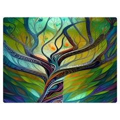 Tree Magical Colorful Abstract Metaphysical Premium Plush Fleece Blanket (extra Small) by Simbadda