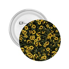 Sunflowers Yellow Flowers Flowers Digital Drawing 2 25  Buttons by Simbadda