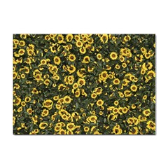 Sunflowers Yellow Flowers Flowers Digital Drawing Sticker A4 (100 Pack) by Simbadda