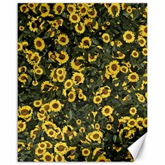 Sunflowers Yellow Flowers Flowers Digital Drawing Canvas 16  X 20  by Simbadda