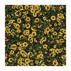 Sunflowers Yellow Flowers Flowers Digital Drawing Medium Glasses Cloth (2 Sides) by Simbadda