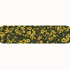 Sunflowers Yellow Flowers Flowers Digital Drawing Large Bar Mat by Simbadda