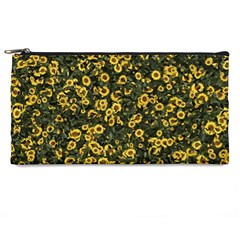 Sunflowers Yellow Flowers Flowers Digital Drawing Pencil Case by Simbadda