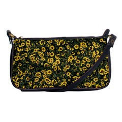 Sunflowers Yellow Flowers Flowers Digital Drawing Shoulder Clutch Bag by Simbadda