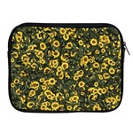 Sunflowers Yellow Flowers Flowers Digital Drawing Apple iPad 2/3/4 Zipper Cases Front