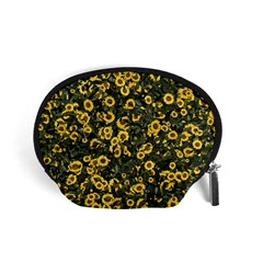 Sunflowers Yellow Flowers Flowers Digital Drawing Accessory Pouch (small) by Simbadda