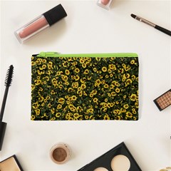 Sunflowers Yellow Flowers Flowers Digital Drawing Cosmetic Bag (xs) by Simbadda