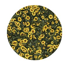 Sunflowers Yellow Flowers Flowers Digital Drawing Mini Round Pill Box (pack Of 3) by Simbadda