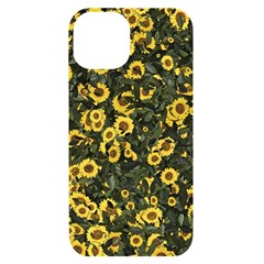 Sunflowers Yellow Flowers Flowers Digital Drawing Iphone 14 Black Uv Print Case by Simbadda