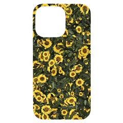 Sunflowers Yellow Flowers Flowers Digital Drawing Iphone 14 Pro Max Black Uv Print Case