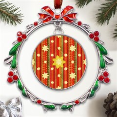 Wallpaper Decor Backdrop Design Art Scrapbooking Metal X mas Wreath Ribbon Ornament