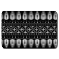 Abstract Art Artistic Backdrop Black Brush Card Large Doormat by Simbadda