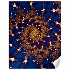 Fractal Spiral Art Pattern Blue Design Canvas 12  x 16 