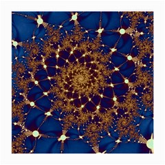 Fractal Spiral Art Pattern Blue Design Medium Glasses Cloth