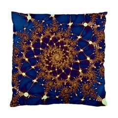 Fractal Spiral Art Pattern Blue Design Standard Cushion Case (Two Sides)