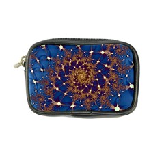 Fractal Spiral Art Pattern Blue Design Coin Purse