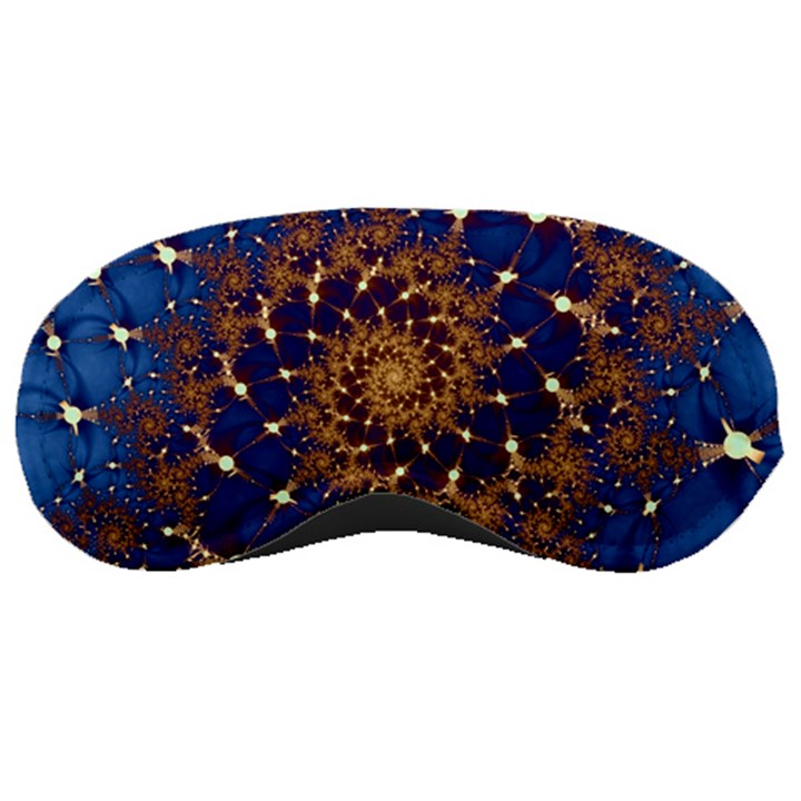 Fractal Spiral Art Pattern Blue Design Sleeping Mask