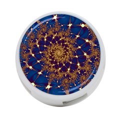 Fractal Spiral Art Pattern Blue Design 4-port Usb Hub (two Sides) by Simbadda