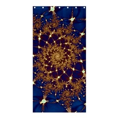 Fractal Spiral Art Pattern Blue Design Shower Curtain 36  x 72  (Stall) 