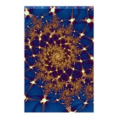 Fractal Spiral Art Pattern Blue Design Shower Curtain 48  x 72  (Small) 