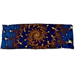 Fractal Spiral Art Pattern Blue Design Body Pillow Case (Dakimakura)