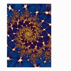 Fractal Spiral Art Pattern Blue Design Small Garden Flag (Two Sides)