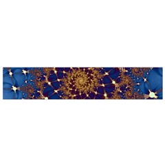 Fractal Spiral Art Pattern Blue Design Small Premium Plush Fleece Scarf