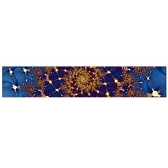 Fractal Spiral Art Pattern Blue Design Large Premium Plush Fleece Scarf 