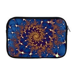 Fractal Spiral Art Pattern Blue Design Apple MacBook Pro 17  Zipper Case