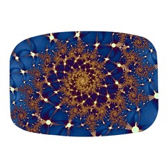 Fractal Spiral Art Pattern Blue Design Mini Square Pill Box