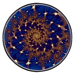 Fractal Spiral Art Pattern Blue Design Wireless Fast Charger(Black)