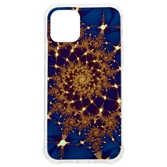 Fractal Spiral Art Pattern Blue Design iPhone 12/12 Pro TPU UV Print Case