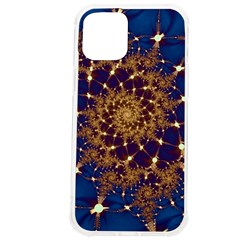 Fractal Spiral Art Pattern Blue Design iPhone 12 Pro max TPU UV Print Case