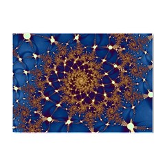 Fractal Spiral Art Pattern Blue Design Crystal Sticker (A4)