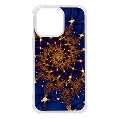 Fractal Spiral Art Pattern Blue Design iPhone 13 Pro TPU UV Print Case