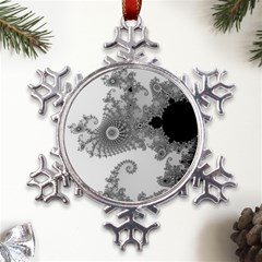 Apple Males Almond Bread Abstract Mathematics Metal Large Snowflake Ornament by Simbadda