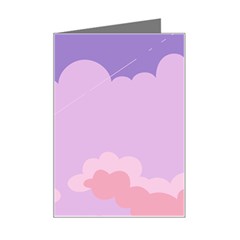 Sky Nature Sunset Clouds Space Fantasy Sunrise Mini Greeting Card by Simbadda