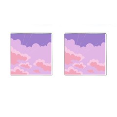 Sky Nature Sunset Clouds Space Fantasy Sunrise Cufflinks (square) by Simbadda