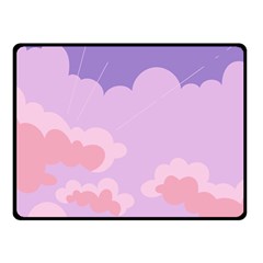 Sky Nature Sunset Clouds Space Fantasy Sunrise Two Sides Fleece Blanket (small) by Simbadda