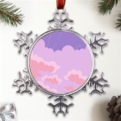 Sky Nature Sunset Clouds Space Fantasy Sunrise Metal Large Snowflake Ornament