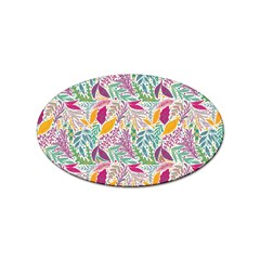 Leaves Colorful Leaves Seamless Design Leaf Sticker Oval (10 Pack) by Simbadda