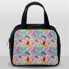 Leaves Colorful Leaves Seamless Design Leaf Classic Handbag (one Side) by Simbadda