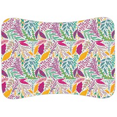 Leaves Colorful Leaves Seamless Design Leaf Velour Seat Head Rest Cushion by Simbadda