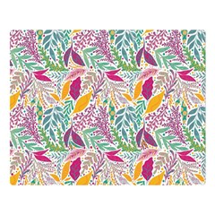 Leaves Colorful Leaves Seamless Design Leaf Premium Plush Fleece Blanket (large)