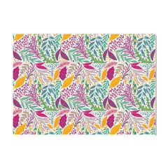 Leaves Colorful Leaves Seamless Design Leaf Crystal Sticker (a4) by Simbadda