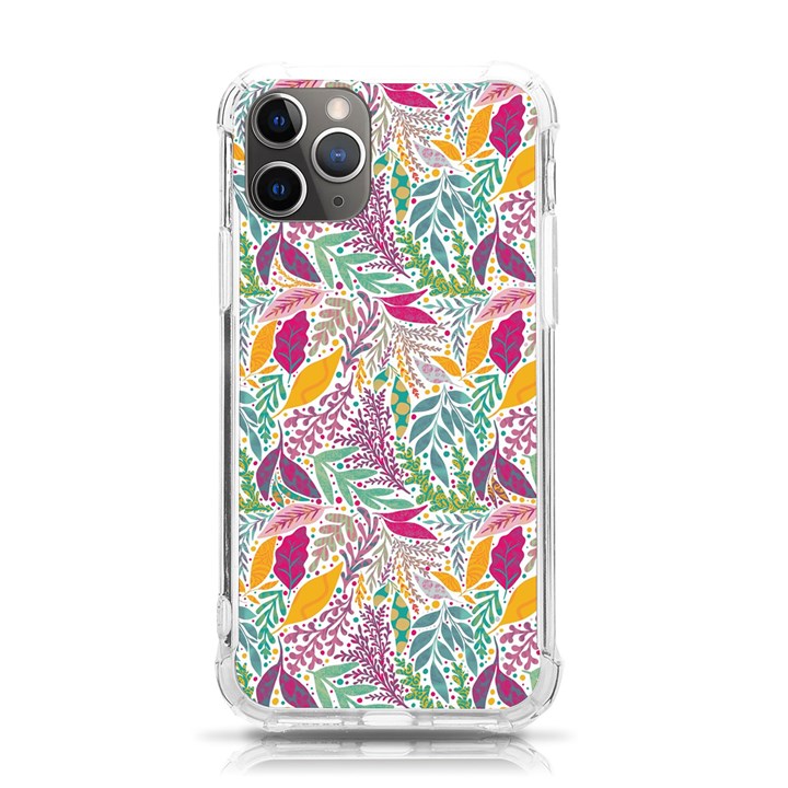 Leaves Colorful Leaves Seamless Design Leaf iPhone 11 Pro 5.8 Inch TPU UV Print Case